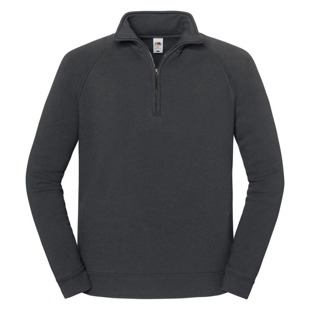Fruit of the Loom Mens Iconic Half Zip Sweatshirt / Light Graphite